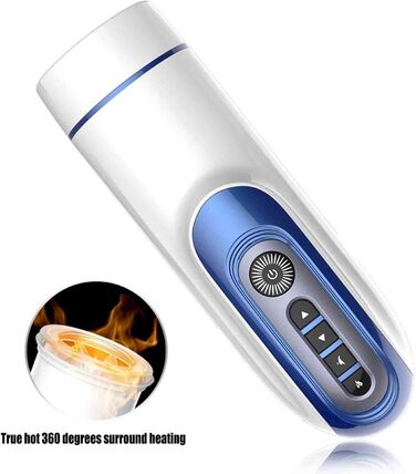 Електричний стакан для мастурбації з 7 режимами вібрації та підігрівом. Автоматичний мастурбатор для чоловіків. Інтимні іграшки для чоловіків