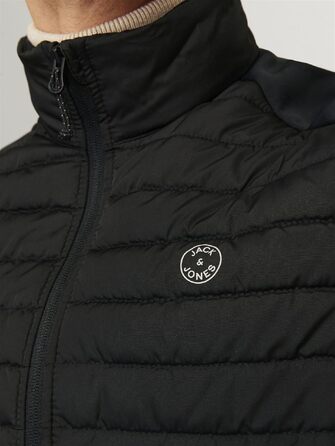 Чоловічий стібаний жилет Jack & Jones, чорний, розмір XL