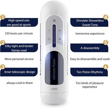 Масажер для чоловіків з телескопічною рухом, секс-іграшка