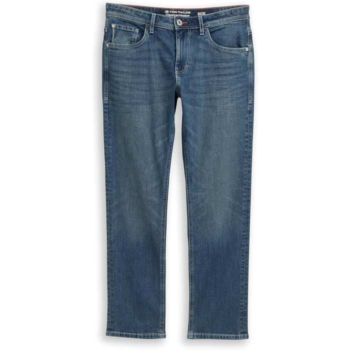 Чоловічі джинси Tom Tailor TTMARVIN Straight з еластичним стрейчем, Used Mid Stone Blue Denim, 34W/30L