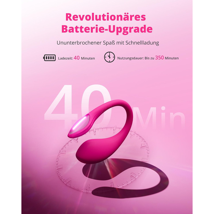 LOVENSE Lush Mini - міні-вібратор з дистанційним керуванням, 10000+ режимів, водонепроникний, для соло та парних ігор, ідеальний у подорожах