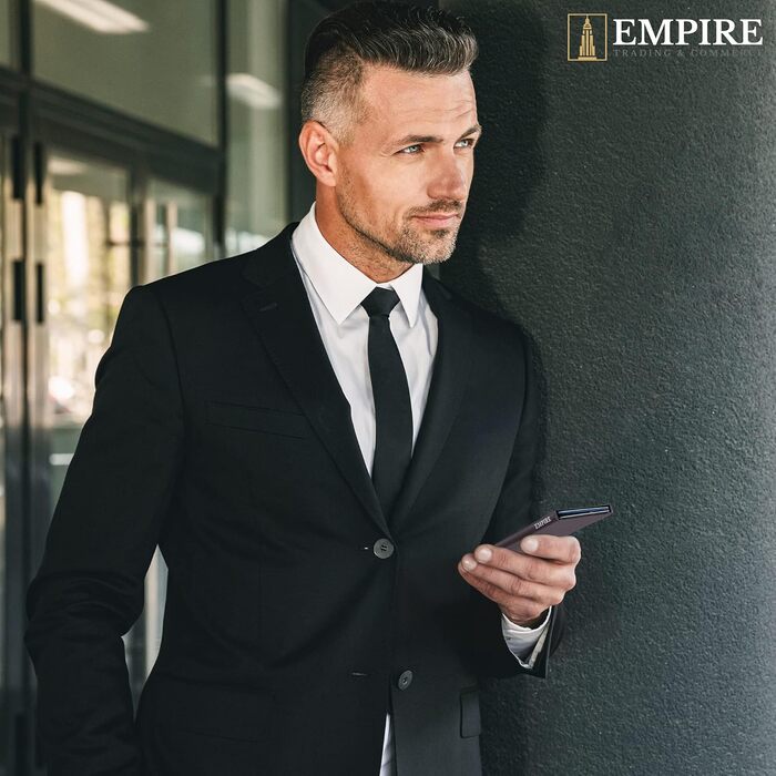 Чоловічий картхолдер Empire, мінімалістичний тонкий гаманець з RFID/NFC захистом для кредитних карт, унісекс (Фіолетовий)