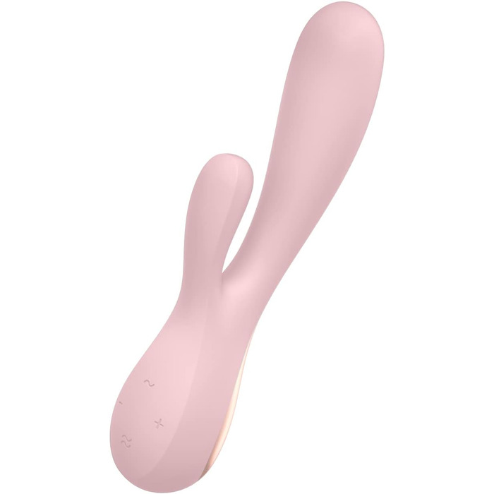 Vibrator Satisfyer Mono Flex Connect App G-Punkt | Силіконовий вібратор з керуванням через додаток | Стимулятор клітора та G-точки | Інтимна іграшка для жінок | Швидка зарядка | 1 шт. (Mauve)