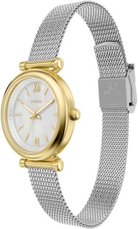 Жіночий кварцовий годинник Fossil Carlie золотистого кольору зі сталевим браслетом (28мм, Rich Gold)