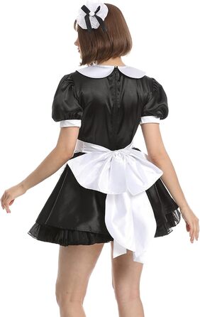 Сукня горничної Sissy French Maid чорного кольору з атласною стрічкою, чорний колір