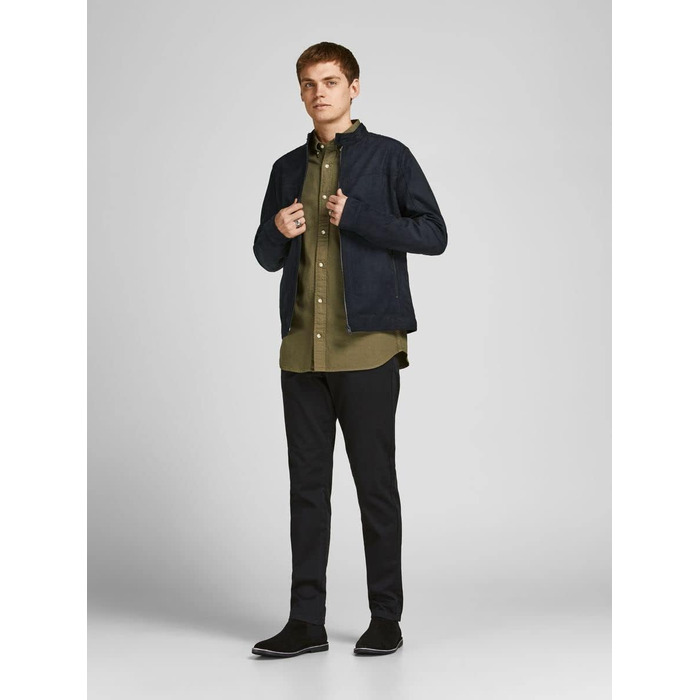 Чоловіча куртка з екошкіри Jack & Jones, чорна, розмір XL