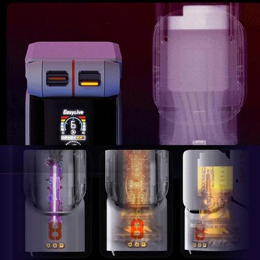 Електричний мастурбатор-чаша QgLust з 8 обертовими, телескопічними головками, 7 вібраціями, 5 частотами, керуванням через додаток, автоматичним режимом, реалістичним дизайном, водонепроникністю. Іграшка для чоловіків