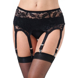 Поясок-стрічка з мережива, чорний, XXL: стильний аксесуар для панчіх