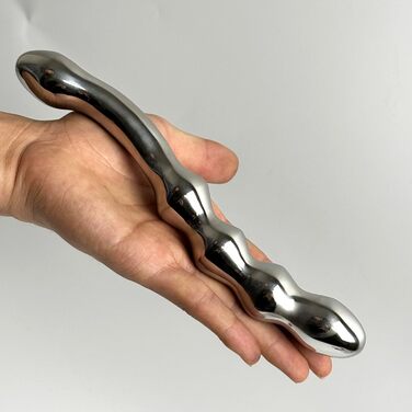 Масажер для простати YILUQIFLY G-Punkt - сталевий, з нержавіючої сталі, для дорослих, з подвійним наконечником