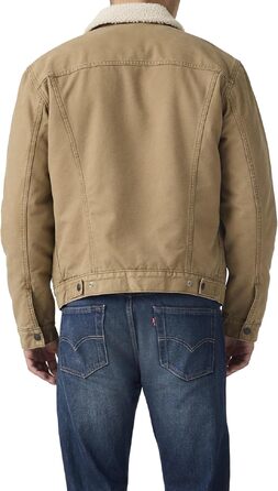Чоловіча джинсова куртка Levi's Sherpa Trucker з підкладкою з шерпи, колір Ermine, розмір L