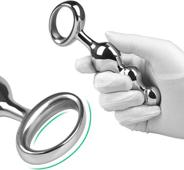 Анальний плагін Roluck з нержавіючої сталі, масажер простати та стимуляції G-точки, іграшки для дорослих для чоловіків та жінок