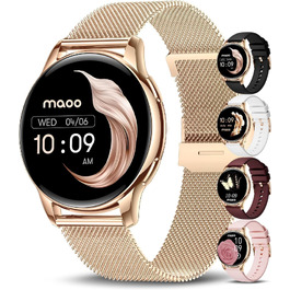 Смарт-годинник maoo Ventura для жінок Rose Gold: AMOLED-дисплей 1.32