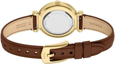 Жіночий кварцовий годинник Fossil Carlie золотистого кольору з браслетом із нержавіючої сталі, 28мм, Safran-gold