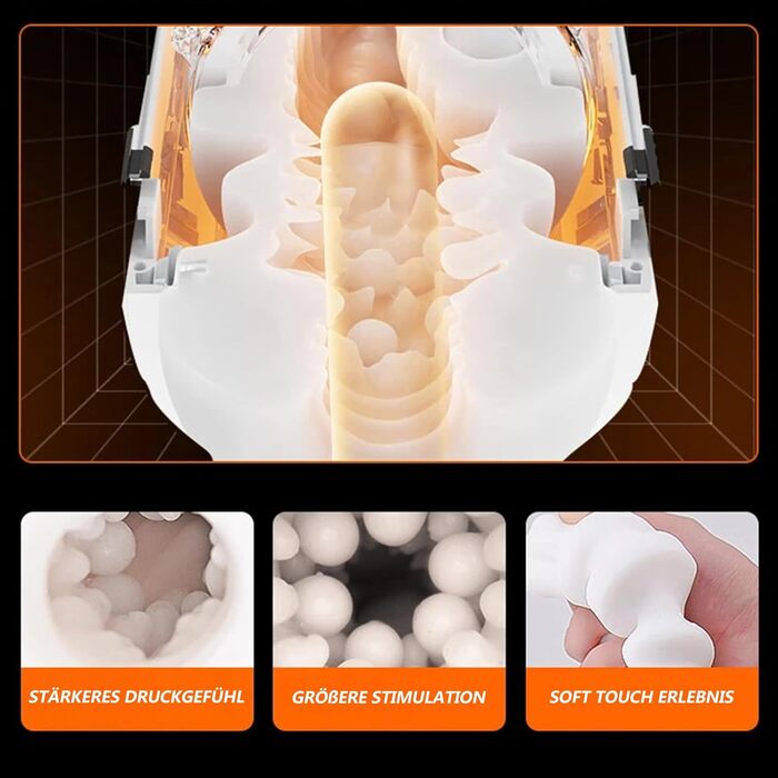 Електричний мастурбатор для чоловіків з 7 режимами вібрації та всмоктування, складний ручка, секс-іграшка для чоловіків