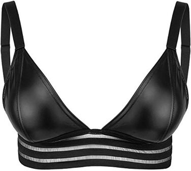 Чорний шкіряний браслет Noir Handmade Wet Look F157, розмір M