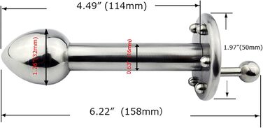 Анальний масажер ScreaAss з нержавіючої сталі, подвійний наконечник, для масажу простати та стимуляції G-точки