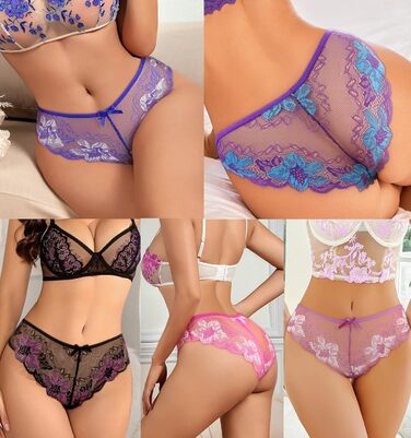 5 пар жіночих трусиків: мереживо, безшовні, сексуальний бразильський комплект, дихаючі, гіпстер, сліп, A-5