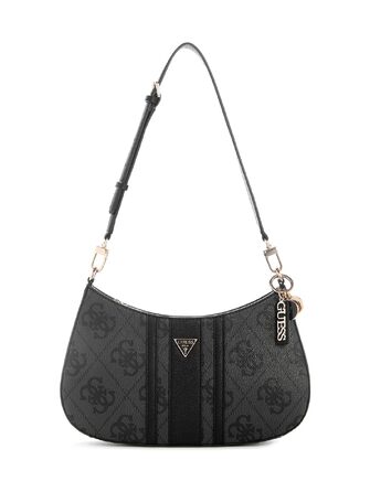 Жіноча сумка-кросбоді GUESS Noelle II Top Zip Shoulder Bag з логотипом, колір Coal