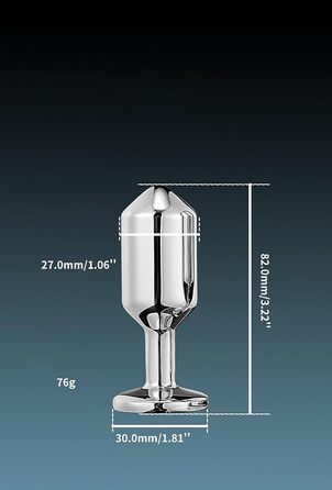 Анальний плагін Linman Metall Konischer для жінок. 3 розміри, діамантовий цоколь. Холодна та гаряча стимуляція. SM-іграшка. Анальні розширювачі. (Синій)