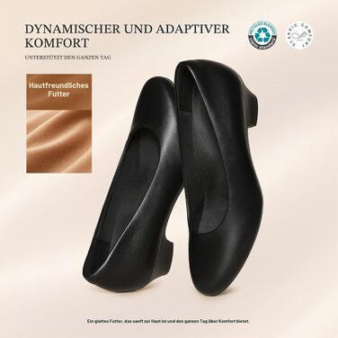 Жіночі туфлі-човники Dream Pairs на стійких підборах, чорні, розмір 40 EU