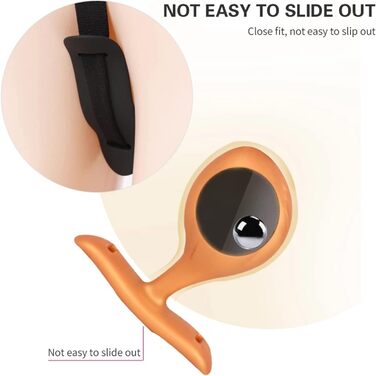 Анальний плагін Jinqian з силікону з металевою кулею, носимий дилда, Buttplug з ханесом, ременем, великі анальні кулі, анальний плагін, дилататор, секс-іграшка для жінок та чоловіків (золото)