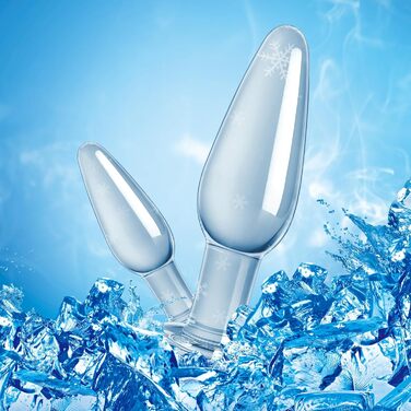 Анальні іграшки для дорослих: набір з 3 шт. (кришталь, конічної форми) для стимуляції G-точки, для жінок, чоловіків, пар