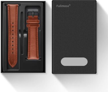 Шкіряний ремінець Fullmosa 22 мм для Samsung Galaxy Watch 46мм, Galaxy Watch 3 45мм, Gear S3 Frontier/Classic, коричневий градієнт, чорна застібка
