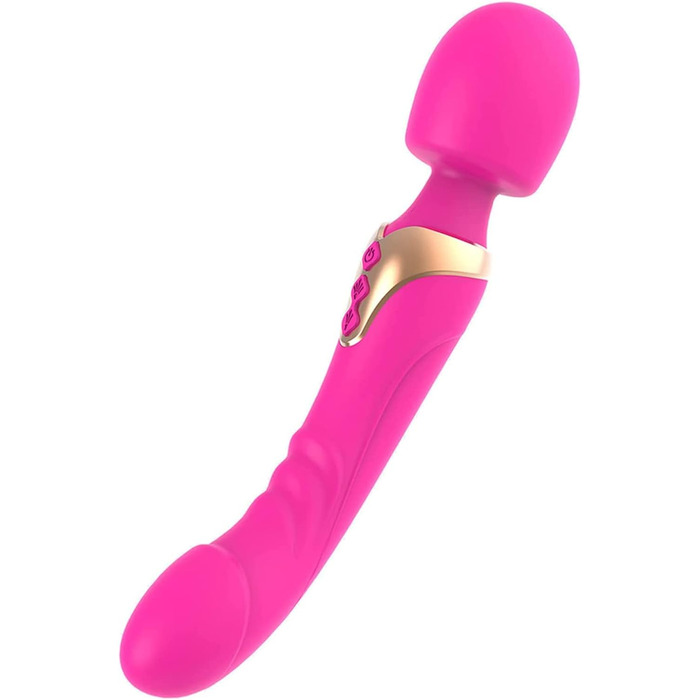 Вібратор силіконовий LZMYZ з подвійними головками для жінок та пар. 10 режимів вібрації, G-точка, кліторальний стимулятор, червоний.