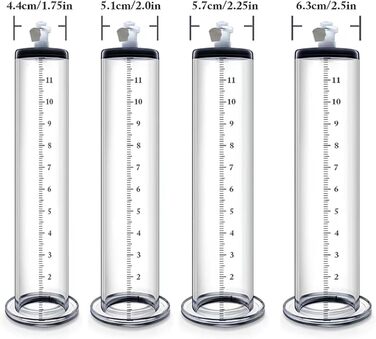 Вакуумна помпа для збільшення пеніса Qiyasex з манометром, знімний презерватив, м'яка та гнучка (30.5*4.4 см)
