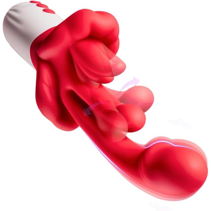 Набір вібраторів 4-в-1 для жінок: вібратор, стимулятор G-точки, кліторального стимулятора, з нагріванням та 25 функцій