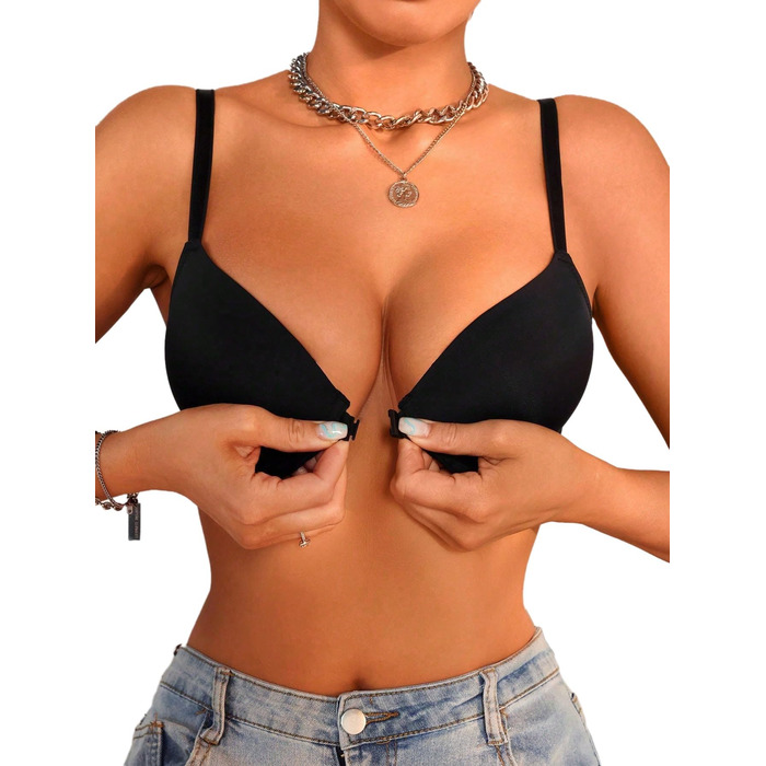 Чорний бюстгальтер GORGLITTER з кісточками, push-up, мереживо, бюстгальтер бра, 85D