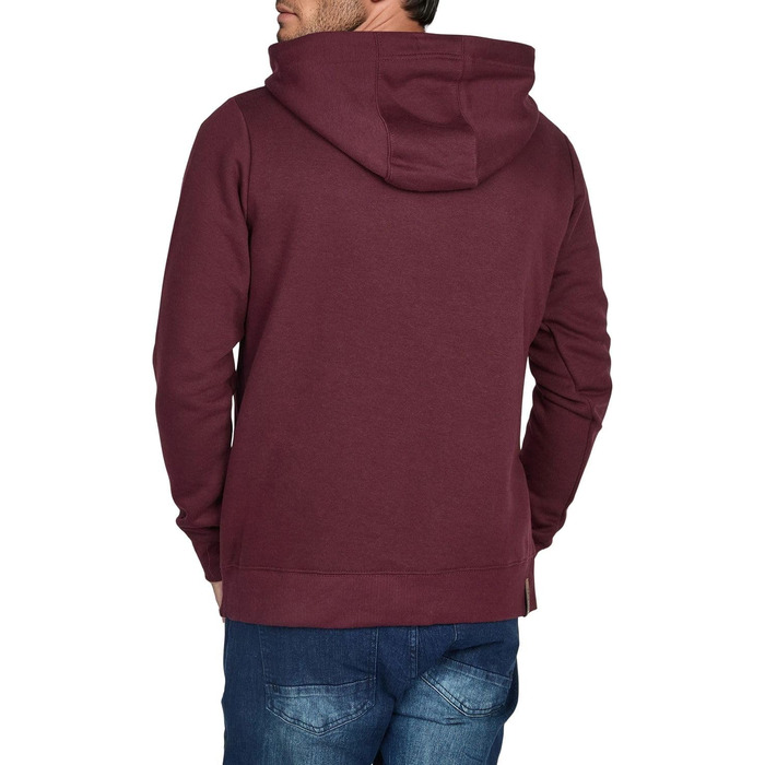 Чоловіча толстовка на блискавці з капюшоном riverso Regular Fit RIVThilo, колір Port Red Melange