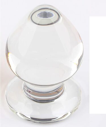 Анальний плаг Kugel з скла XXL з присоском, 7.5 см, кришталево чистий, для жінок та чоловіків