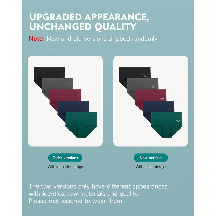 Танстік (TANSTC) труси жіночі 5 шт. бавовна, висока талія, дихаючі, м'які, XXL, червоний+синій+зелений+сірий+чорний