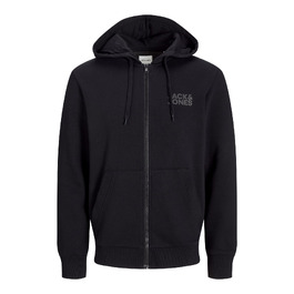 Чоловіча толстовка-худі на блискавці Jack & Jones Jjecorp Logo Sweat Zip Hood, чорна, розмір L