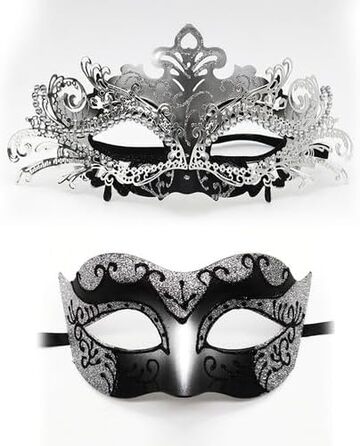 Маска для обличчя IEKEI Maskerade з кристалами, металева, для свята, карнавалу, Хелловіну, костюмів