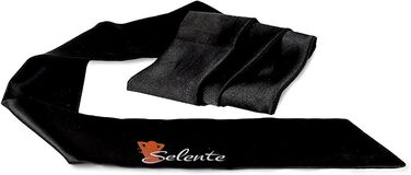 Selente Luxury Love - комплект жіночої білизни з атласної маски для очей (виготовлено в ЄС), червоно-білий (S-M, чорний/відображення)