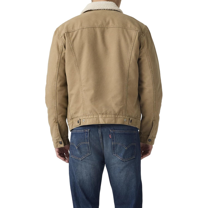 Чоловіча джинсова куртка Levi's Sherpa Trucker з підкладкою з шерпи, колір Ermine, розмір L