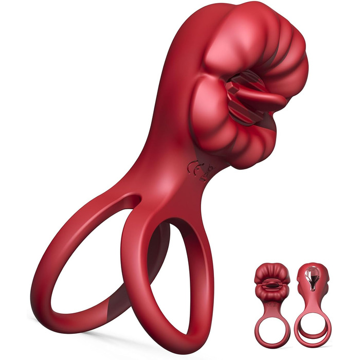 Вібраційний кільце для статевого члена з керуванням через додаток, 9 режимів вібрації/лизання, секс-іграшка для чоловіків, пар та жінок