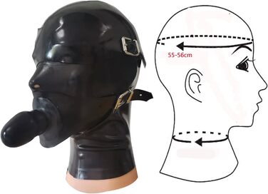 Латексна маска, гумовий дildo, SM-фетиш, плуг для пеніса, бондж, маска для рольових ігор