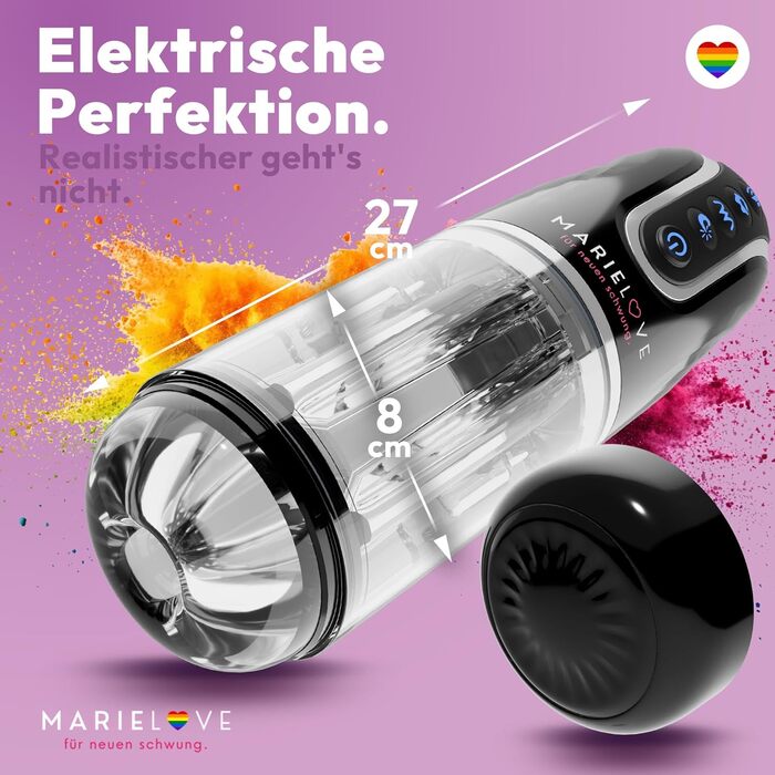 Електричний мастурбатор для чоловіків з реалістичним симулятором орального сексу, функцією насосу та вібрації, перезаряджуваний, з силікону