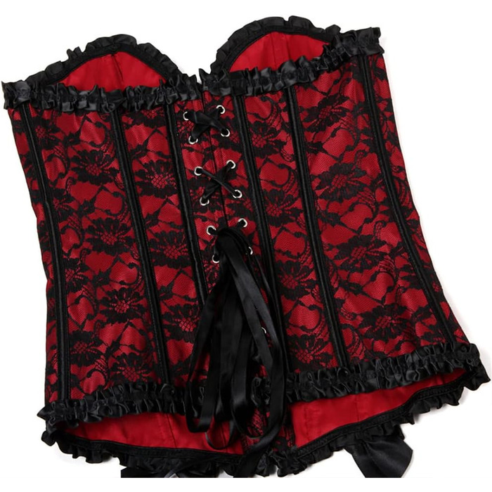 Корсетна корсаж Grebrafan для жінок (48-50, червоний)