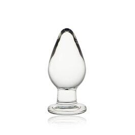 Анальний розширювач-пробка з кришталю та силікону 4 см для пар – стимулююча іграшка для секс-ігор