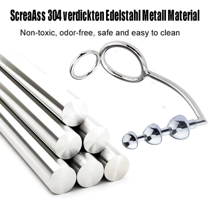 Кільце для пеніса з нержавіючої сталі, роздільник пеніса та яєчок з анальним гачком, для чоловіків, BDSM, фетиш, анальний плагін, кільце для яєчок, 40 мм