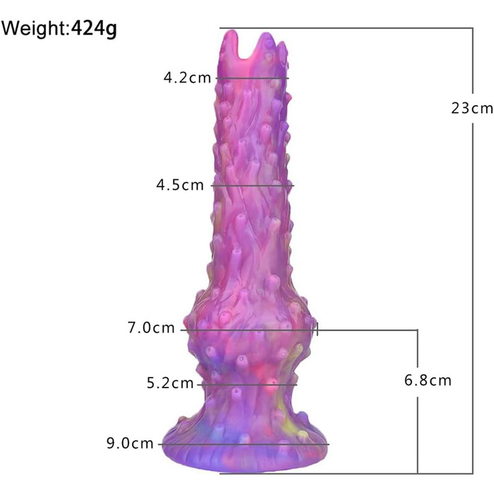 NAIXBTY Світлячковий Інопланетний Овопозитор Дільдо, Пневматичний Фентезі Інопланетний Дільдо з П'ятьма Світлячками, G-Spot Мастурбатор, Секс-Іграшка Екстремальна для Жінок та Чоловіків, Секс-Яйце, Анальний Плагін Дільдо