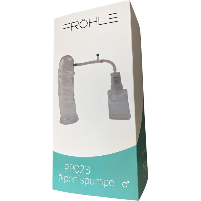 Анатомічний вакуумний насос для ерекції FRÖHLE PP023 XXL Professional, скляний, 1 шт.