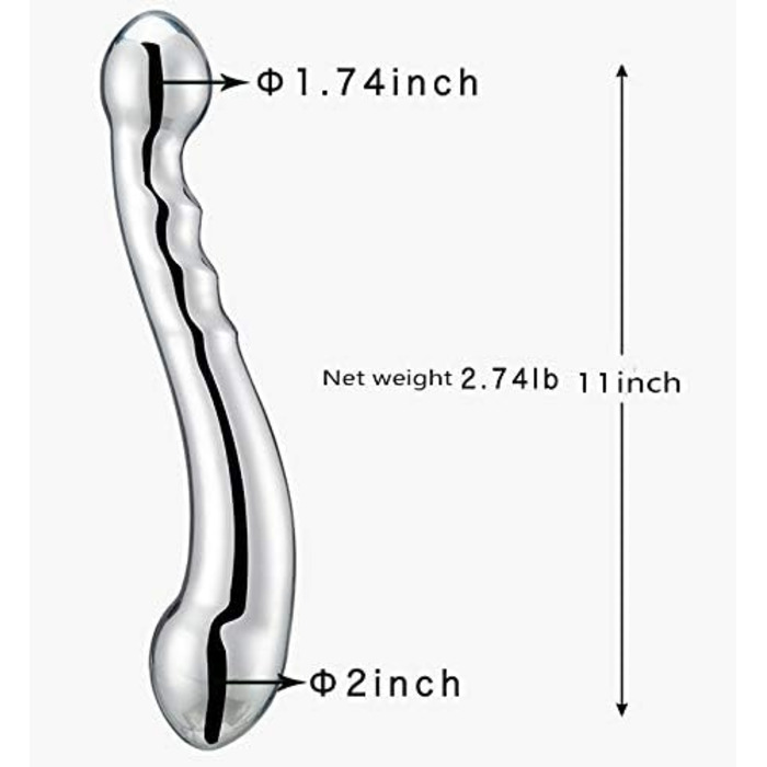 Анальний плаг Doppelkopf з металу, стимулятор G-точки, для чоловіків та жінок, 680г, 1 шт.
