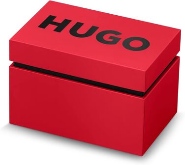 Чоловічий аналоговий кварцовий годинник HUGO First Collection, чорний сталевий ремінець