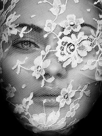 Маска на обличчя з мережива HOMELEX - мереживна маска на обличчя, повна мереживна маска, маска для карнавалу, прозора мереживна накидка