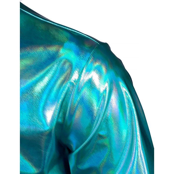 Чоловічий блискучий бронзовий костюм для нічного клубу JOGAL (синій блиск, розмір S)